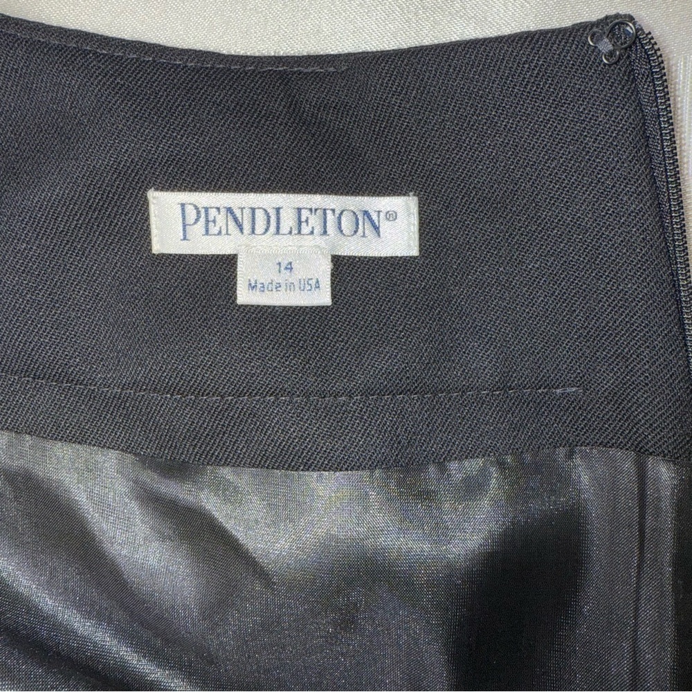 Pendleton Classic Black Pencil Skirt Sz 14 NWT 100% Virgin Wool - Picture 3 of 13